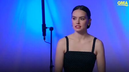 Daisy Ridley shares her reaction to seeing clips from TheRiseOfSkywalker and gives the sco