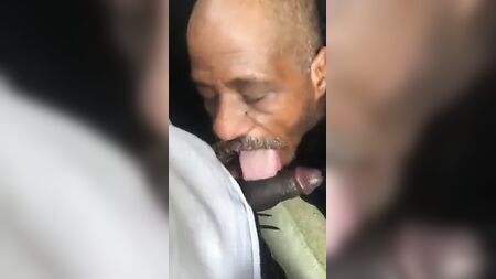 Homeless guy suckin black dick n n swallowing load.