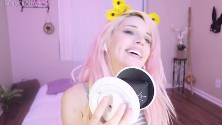 ASMR Cherry Crush - Mouth sounds Ear Eating and licking ASMR