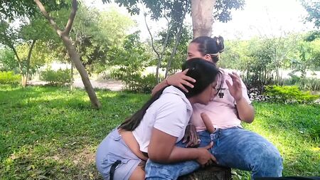 My best friend and I started playfully with a plastic penis in the public park