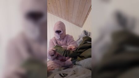 Soft fluffy pink onesiefun