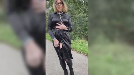 black satin dress light clitty masturbation