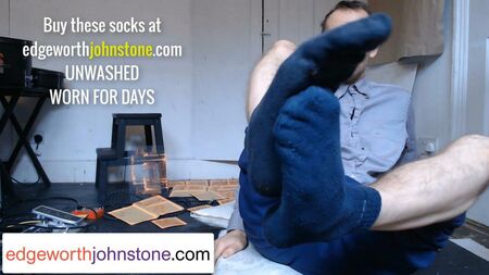 EDGEWORTH JOHNSTONE - BUY MY USED SOCKS 1 - Gay male sock fetish - Worn & for sale - Big feet foot