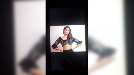 Pooja Hegde Cum tribute moaning hard 01