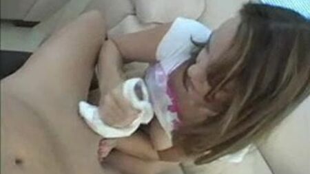 Handjob With Her Panties