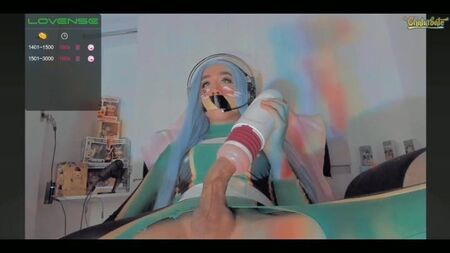 Cute anime shemale pomping her huge cock