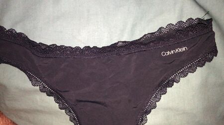 Cum On Silky Blue Mesh Calvin Klein Thong