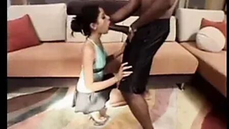 Small Babe gets a Big Black Pole