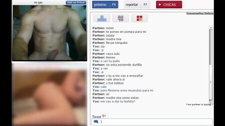 Playing with a fit spanish guy on chatroulette