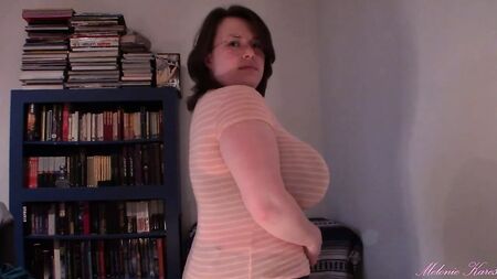 Huge boobs, tit drop, sheer shirt