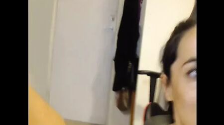 Melaniebiche plays on her floor and chair