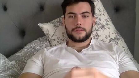 Handsome Italian Guy Stroking His Big Sausage