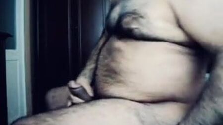 Big bear Modeling his underwear! Big cock!