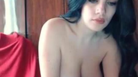 Russian cam-girl with big nipples titties