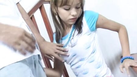 Selina covered in cum after sucking and fucking