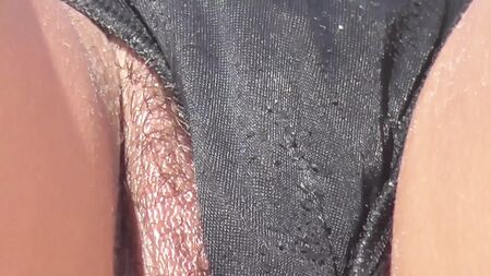 Pussy Slip While Laying Out In Public