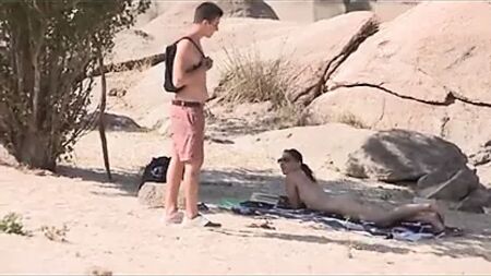 A stranger falls for Jotade's big cock at the nudist beach
