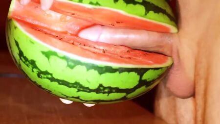 fruit fuck and self swallow - the best comes after cumming