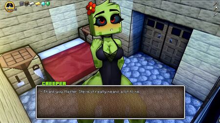 HornyCraft Parody Hentai game PornPlay Ep.10 the minecraft creeper girl loves to be pet on the head