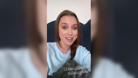 Una Healy doing an ad from home