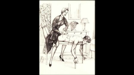 Spanking art Vintage