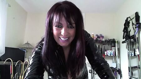 milf in pvc catsuit talking dirty