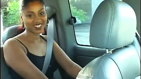 Black man eats a beautiful black girl's hairy pussy