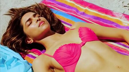 Deepika Padukone Hot Pink Bikini