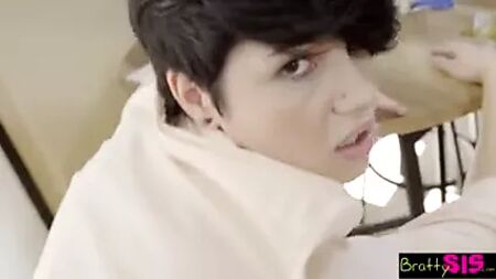 His sister annihilates him after her hand hangs on glue