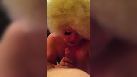 Blonde Afro cocksucker