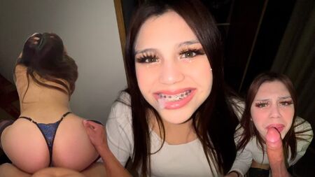 А ведь ее ротик еще такой неопытный