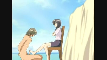 Hentai femdom footjob