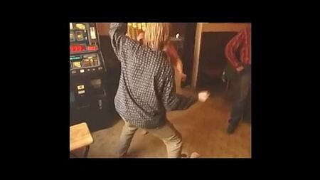 Pure CMNF - Naked Waitress Playing Darts