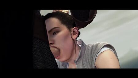 Rey - "First Lesson"; oral sex; blowjob; deepthroat; facefuck; cumshot; swallow cum; 3D sex porno hentai; [Star Wars]