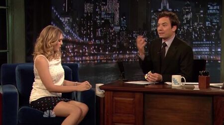 Elizabeth Olsen Sexy - Late Night with Jimmy Fallon (2011)
