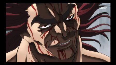 Аниме боец Баки Момент из 4 сезона Ханма Юдзиро 