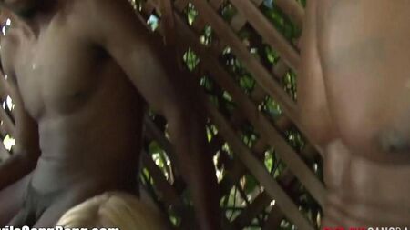 Негры отымели блондиночку