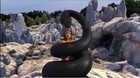 Snake vore girl naked head first 6