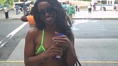 Saniya Wears A See-Thru Bikini Top In Public!