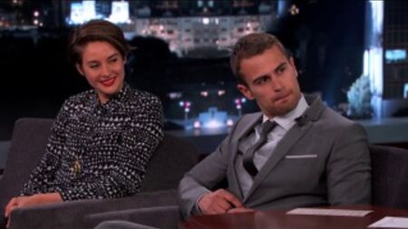 Shailene Woodley & Theo James on Jimmy Kimmel Live PART 1