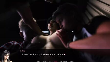 LISA #40 - Cinema with 3 Big Dicks - Porn games, 3d Hentai, Adult games, 60 Fps