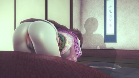 Nezuko Kamado - oral sex; blowjob; big butt; anus; pussy; doggy; orgasm; 3D sex porno hentai; [Demon Slayer: Kimetsu no Yaiba]