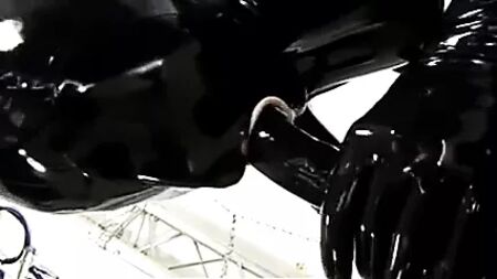 Dressing in a latex catsuit